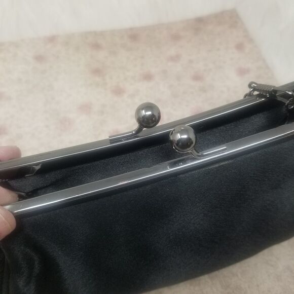 Boho Black Beaded Evening Bag. - Picture 6 of 10